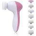 Facial Cleansing Spin Brush Set Electric Face Cleanser Brush with 7 Exfoliating Brush Heads Complete Face Spa System for Gentle Cleansing Deep Scrubbing Massaging Dead Skin Remover (Rose)
