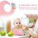 Vicloon Silicone Baby Bib 2PCS Baby Weaning Bibs Waterproof Baby Feeding Bibs Adjustable with Wide Food Catcher Pocket Unisex Toddler Bibs (Pink-Grey) - Buy Online on GoSupps.com