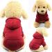 Idepet Dog Hoodie - Warm Cotton Dog Coat for Small & Medium Dogs Puppies Teddy Chihuahua | Red - Buy Online on GoSupps.com
