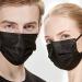 Black Disposable Face Mask | 3 Ply Layer | Face Dust Cover for Indoor Office | Restaurant Server Mask | Outdoor | Ships from CANADA (50pcs-black) 1 count (Pack of 50) - Buy Online on GoSupps.com