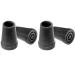 KMINA - Walking Stick Rubber Tips 16 mm and 15 mm (x4 Units) 5/8" Ferrules for Walking Sticks Walking Stick Rubber Ends Stoppers for Walking Sticks Walking Stick Ferrules Black