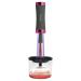 Envie Makeup Brush Cleaner & Dryer with UV Disinfection Light Electric USB Rechargeable Portable Spin Brush Deep Cleaning Tool with 8 Silicon Collars Suitable for all Cosmetic Brushes (Grey/Hot Pink)