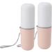 Travel Toothbrush Cup Case Minimalist Plastic Holder for Business Trips | White & Pink - Buy Online on GoSupps.com