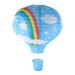 Rainbow lamp shadow rainbow hot air balloon ceiling lamp with paper lantern shadow for school and shopping center hanging decoration rainbow blue rainbow blue