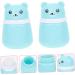 2pcs Bear Powder Puff Box Set for Travel and Newborns - Blue - Buy Online on GoSupps.com