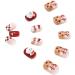 Brishow Christmas False Snow Press on Nails - Antler Short Red Fake Nails 24pcs - Buy Online on GoSupps.com