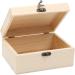 VIKOS 1-Pack Unfinished Wooden Box with Hinged Lid - Small DIY Storage for Crafts and Jewelry - Buy Online on GoSupps.com