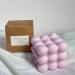 Small Light Purple Bubble Cube Candle - Soy Wax Aromatherapy Scented Candle for Relaxation & Birthday Gift | 1PC - Buy Online on GoSupps.com