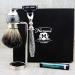 Mens Grooming & Shaving Kit 3 Edge Razor With Black Badger Hair Shaving Brush Stand and Alum Pencil Perfect Set For Men