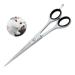Haryali London 7" Straight Dog Grooming Scissors - Precision Stainless Steel Tools for Cat Pet Hair Cutting Trimming and Grooming
