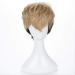 Killing Stalking SangWoo Wig Short Linen Black Ombre Heat Resistant Synthetic Hair Cosplay Costume Wig + Wig Cap