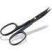 Curved nail scissors - stainless steel - black