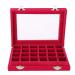 24-Grids Jewelry Storage Box & Nail Art Organizer - Red Display Case with Lid for Small Jewelry & Nail Art Decoration - Buy Online on GoSupps.com