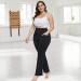 Hanna Nikole Women Plus Size Flare Leggings Tummy Control Yoga Pants 31 Inseam - Black - Buy Online on GoSupps.com