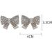 Pave Crystal Bowknot Stud Earrings - Elegant Fashion Jewelry for Women and Girls - Buy Online on GoSupps.com