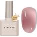 MAYCHAO Jelly Gel Nail Polish -15ML Sheer Pink Gel Nail Polish Soak Off UV LED Nude Pink Gel Polish French Nail Gel for DIY Manicure Home Salon Nail Art Jelly Purple