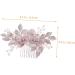 Beaupretty Comb bride wedding tiara wedding Crystal hair comb bridal flower hair combs rhinestone pearl hair comb rhinestone pearl side comb flower girl bridesmaid Zinc alloy rose Gold - Buy Online on GoSupps.com
