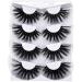 4 Pairs of Soft Real Hair False Eyelashes - Thick & Long 3D Fiber #06 - International Shipping Available - Buy Online on GoSupps.com