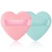 Powder Puff Start Makers Heart-Shaped Makeup Puffs Soft & Reusable Velvet Makeup Sponge Puffs with Strap Wet Dry Use Face Make Up Puffs for Loose Powder Foundation (2PCs-Pink+Green) 6.0 grams