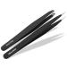 2-piece pointed tweezers set slanted + pointed microscopy tweezers splinter tweezers