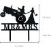 Mr & Mrs Wedding Cake Topper Farmer Southern Style Wedding Cake Topper Rustic Tractor Wedding Cake Topper Black Silhouette Cake Topper(Tractor) - Buy Online on GoSupps.com