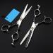 Hair Cutting Scissors 6 Inch Professional Japan 6cr Steel Bearing Silver Hair Scissors Haircut Thinning Barber Makas Cutting Shears Hairdresser Scissors Set - Buy Online on GoSupps.com