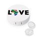Love South Africa Round Case For Contact Lens Kit Storage Box with Mirror Printed