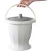 Bed Pan Chamber Pot with Lid and Handle Heavy Duty Bed Pan Non-Slip PP Urinal Bottle with Detachable Base Washable Reusable Portable Toilet for Kids Adults White + Grey - Buy Online on GoSupps.com