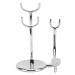 Manual razor stand rer-shaving brush soap dish stand electroplated metal razor cutter stand