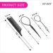 Rat Tail Comb Braid Tool | Hair Loop, Twisting & Parting Comb Set with Elastic Hair Ties - Perfect for French Braids - Buy Online on GoSupps.com