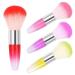 Nail powder brush 4 PCs nail dust cleaning brush nail staub cleaner brush nail art staubins nail brush nail brush for UV-legail acrylic nails nail art (red pink purple green)