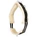 Equinate Cleveland lunging girth with synthetic lambskin and wither padding for warmblood - 12 side reins - adjustable waist circumference