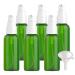 ZEOABSY 6 Pieces 50 ml Green Lotion Bottles with White Pump 50ml Empty PET Plastic Lotion Pump Bottle Cosmetic Gel Travel Container for Cosmetic Make up Cleaning + 1 x Funnel Green 50 ml