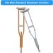 AHIER Replacement Crutch Pads - 6 Piece Set for Walking Arm Crutches - Hand Grips and Feet Caps - Grey - Buy Online on GoSupps.com