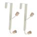 LABRIMP Storage Hooks 2pcs Hanger Creative Dual-Hook Holder Behind Over Hooks Back Coat Cabinet Door Storage Clothing