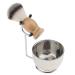 Lefeda Simply men's rasier brushes male beard rust-free home trip rasier brush holder fashion rack soap cream cup bowl razor set 9.5x12.5cm silver