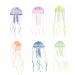 Aquarium decoration bright jellyfish artificial jellyfish aquarium decoration 6PCs glowing aqua ornaments glowing jellyfish ornament decoration for aquarium fish pool fish tank glowing ornament