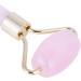 Rose Quartz Massage Roller - Double-Head Face Scooter | Crystal & Jade Skin Care Device for Wrinkle Removal & Slimming - Gold Edition - Buy Online on GoSupps.com