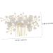 Angoily Bridal Comb Hair Accessories for Bride Wedding Bride Hair Comb Bridal Flower Hair Comb Hair Accessory for Women Floral Hair Comb Tiara Pearl Miss Beautiful Ceramic Flower - Buy Online on GoSupps.com