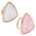 IMIKEYA Palettes pour Bagues de Nail Art en R sine Motif Coquillage Lot de 2 Palettes Triangulaires Marbr es Blanc et Rose Outil de M lange Compact pour Cr ation Manucure Usage