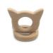 Wendysun 2pcs Lovely Cartoon Wood Teether Pure Natural Animal Cat Shape Baby Teething Nursing Beech Teether Baby DIY Pendant Toy (2pcs)