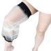 Knee Cast Cover for Shower Large Size, Waterproof Knee Shower Protector for Knee Replacement Surgery, Wound, Burns Reusable New Upgraded Adult Knee Black Large