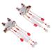 FAVOMOTO 1 Pair Fox Tassel Clip Animal Hair Clip Retro Tassel Hairpin Barrettes for Girls Pearl Clips for Hair Girls Tassel Hairpin Headpiece for Women Costume Alloy Clip Miss