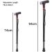 Foldable Smart FM Radio Old Man Walking Stick Lighting Alarm Telescopic Ultra Light Cane Adjustable 74-97cm Crutches - Buy Online on GoSupps.com