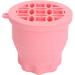 Makeup Brush Cleaner Cup Portable Drying Rack Silicone Scrubber Efficient Cleaning Compact Size for Makeup Lovers (Pink) - Buy Online on GoSupps.com