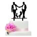Gay Wedding Cake Topper Grooms Cake Topper Mr & Mr Cake Topper With Dogs - Gift for Gay Wedding/Engagement/Anniversary Party Decoration (Two Dogs)