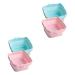 Set of 4 Makeup Brush Cleaners Makeup Tool Cleaning Accessories Silicone Brush Cleaner Tool Brush Cleaning Mat for Makeup Makeup Brush Washer Easy Cleaning Pad