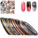 Ancllo 30 Color Mixture Nail Art Decoration Stickers - DIY Striping Tape for Perfect Nail Tips - Buy Online on GoSupps.com
