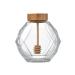 WALFREW 250/380ml Spice Jars Hexagonal Jam Jars, Clear Glass Jar Bottles for Jams, Honey, Wedding Favors, Shower Favors(S)