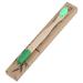 Jerliflyer 6 Colors Kids Bamboo Toothbrush 10 Pack Soft Bristles Wooden Handle Eco-Friendly Toothbrush(Green)